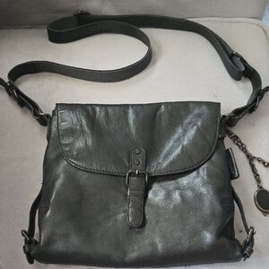 Aunts & Uncles Mrs. Puff Pie Black Leather Crossbody